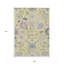 Tapis intérieur lavable floral jaune 9 pi x 12 pi lavande et bleu denim