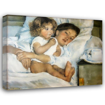 Art sur toile tendue avec Lark Manor ™ Cassatt, Mary: Petit-déjeuner au lit