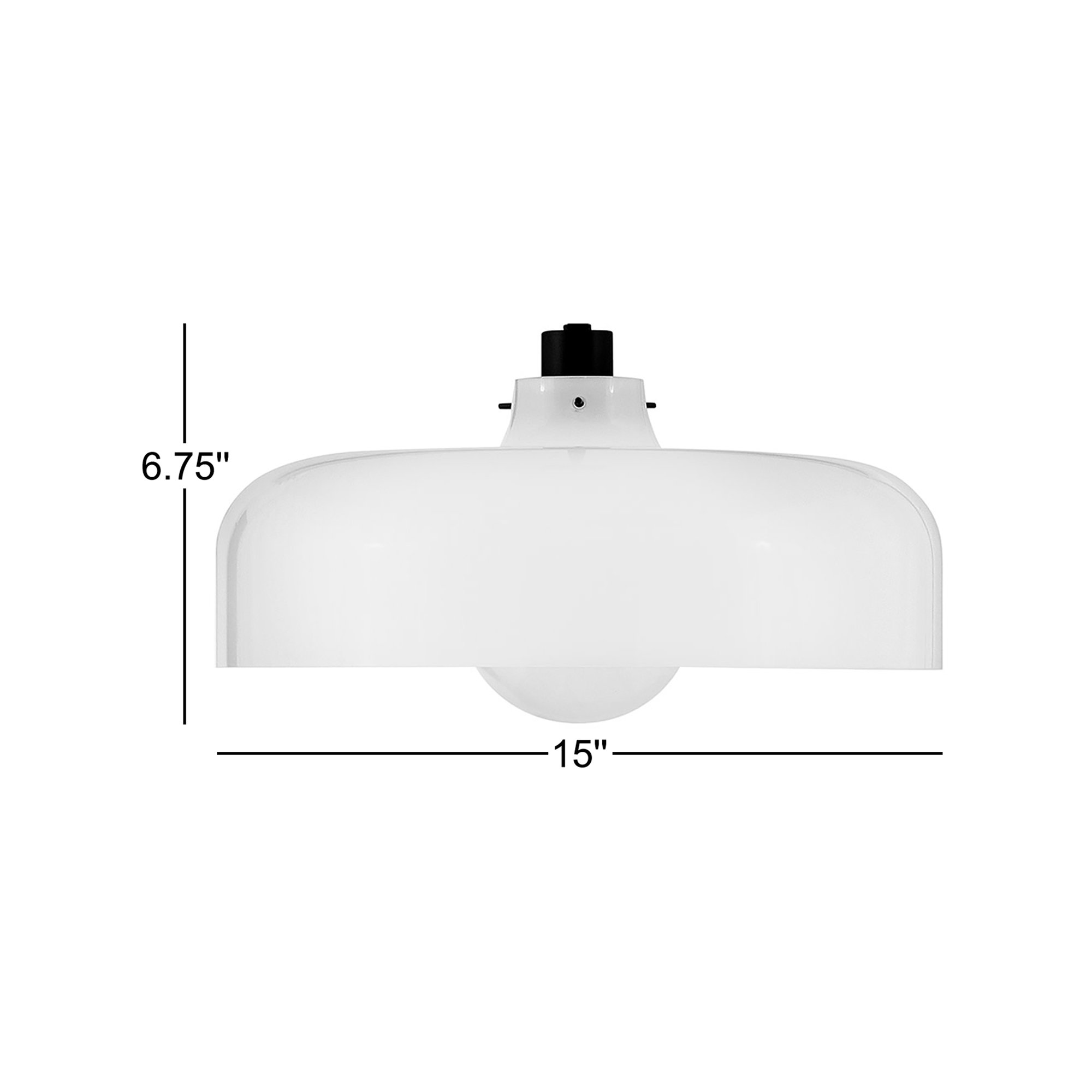 Villa Single Light Steel Dimmable Pendant, Black