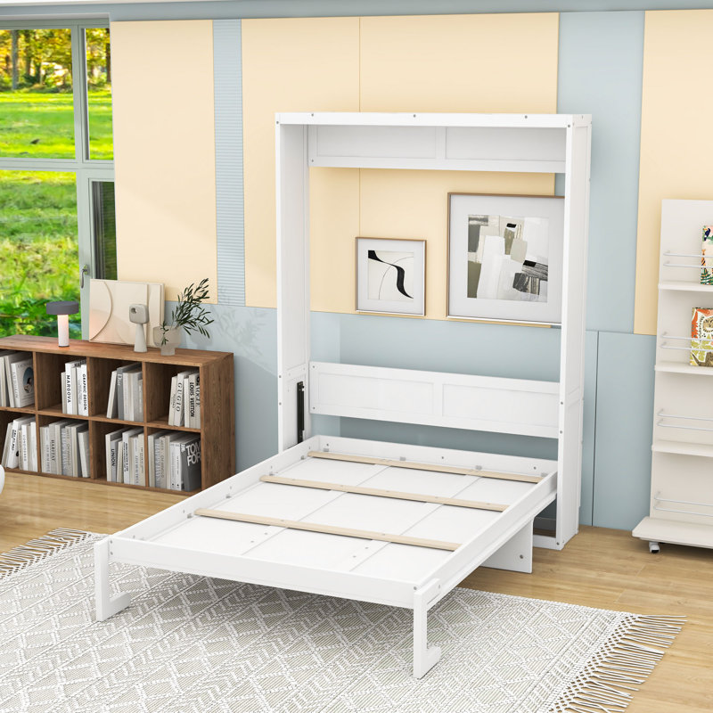 Lit escamotable en bois avec lattes Wood, Double