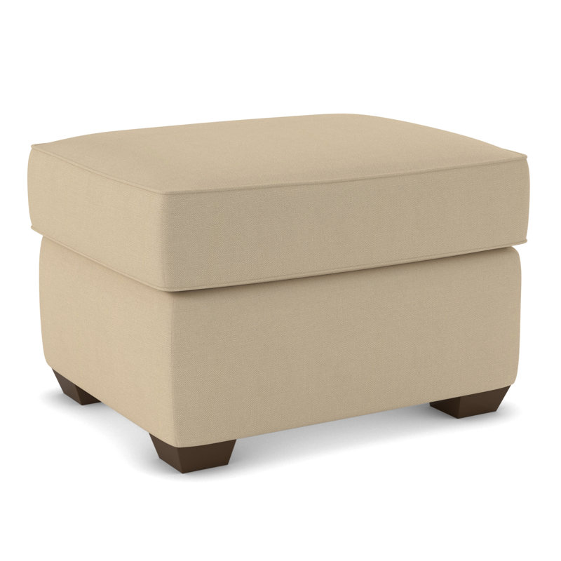 Gemi Upholstered Ottoman, Bayou Stone Canvas