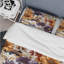 Ensemble de housse de couette beige et mauve composition de fleurs de chalet IV-753912698