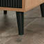 Bureau en L, finition brune