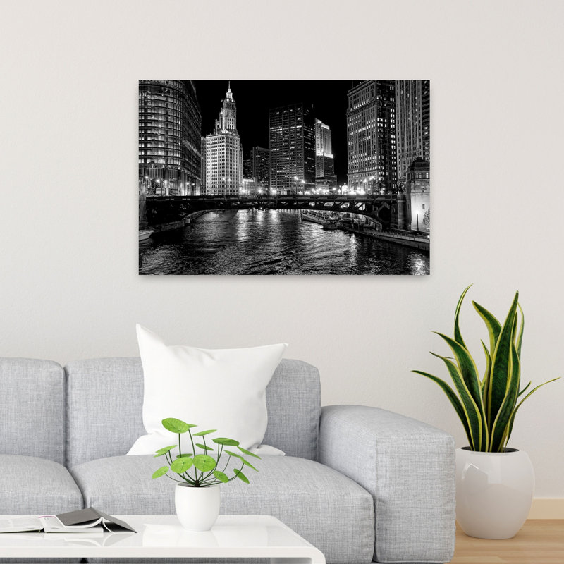 Art contemporain, architecture contemporaine, art urbain abstrait, H 24 po x l 36 po