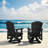 Plastic HDPE Resin Rocking Glider Chair Adirondack Swivel Outdoor Rocking Chair In Black-124946150