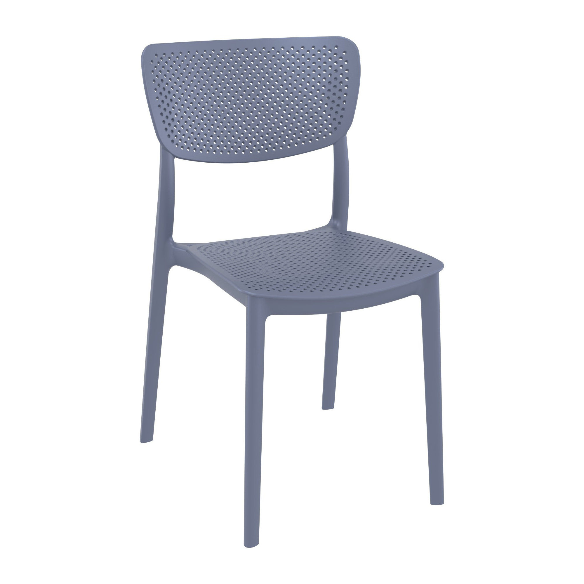 Farrah 31" Square 2-Person Bistro Set, Dark Gray, 23.6" D x 23.6" W x 29.5" H