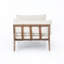 Chaise longue rembourrée en bois massif Kristen