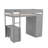 Wood  Loft Bed With Wardrobes And 2-Drawer Desk With Cabinet-2051316637-2051316636