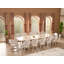 Luxurious Beige Velvet Dining Set With Gold Accents – Multiple Seating Options Available-109024901-109024902