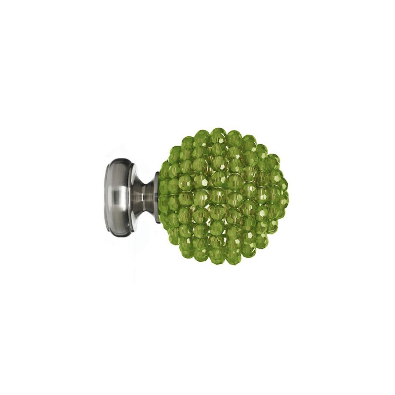 Alice 8.8cm Finial, Green/Satin Silver