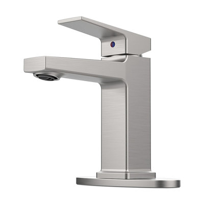 Single Handle Bathroom Faucet With Deck For 1 Or 3 Holes,Laundry Vanity Sink Faucet With Two 9/16" Hoses