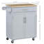 Îlot de cuisine avec chariot, tiroir, armoire de rangement et porte-serviettes-133038125
