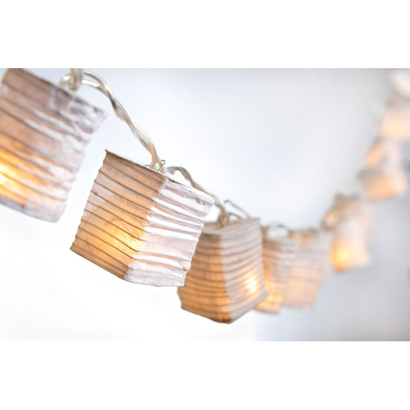 Bixton LED Handmade Paper String Light, White