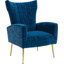 Fauteuil d'appoint rembourré en velours-84553041