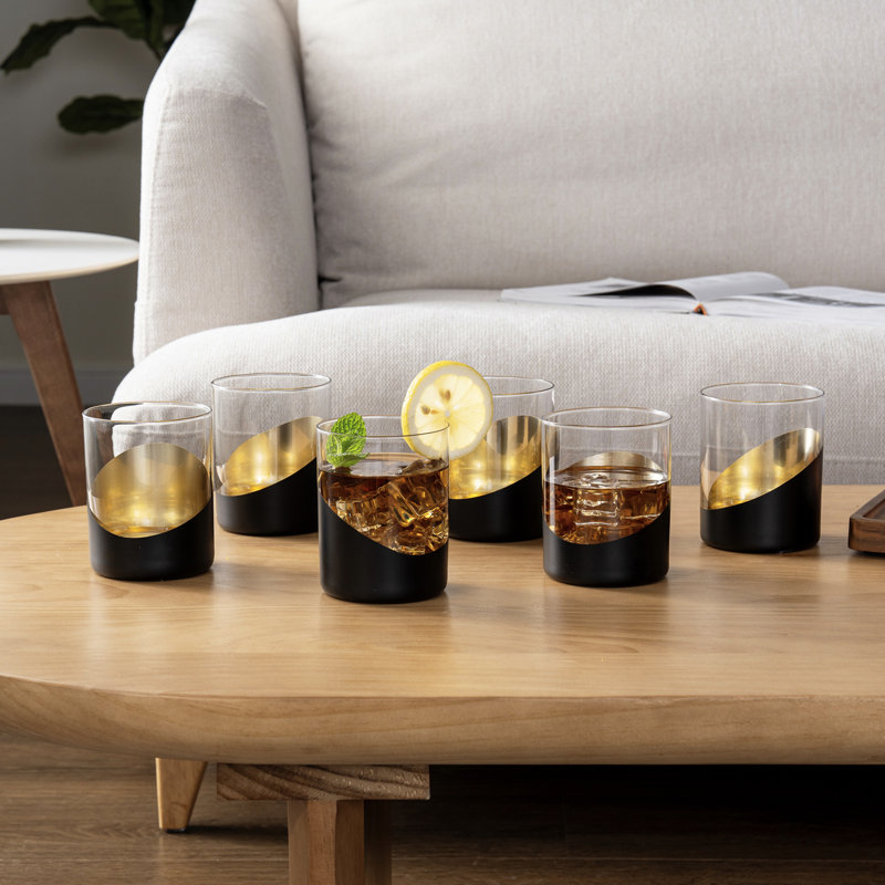 Jaevon 12oz. Cocktail Whiskey Drinking Glass Set (Set of 6)