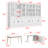 Office/Study Combination Set(Including Computer Desk,Writing Desk,Combination Bookcase)