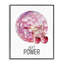 Girl Power Disco Cherries, giclée encadrée, design par Kim Allen-354191872-354191873