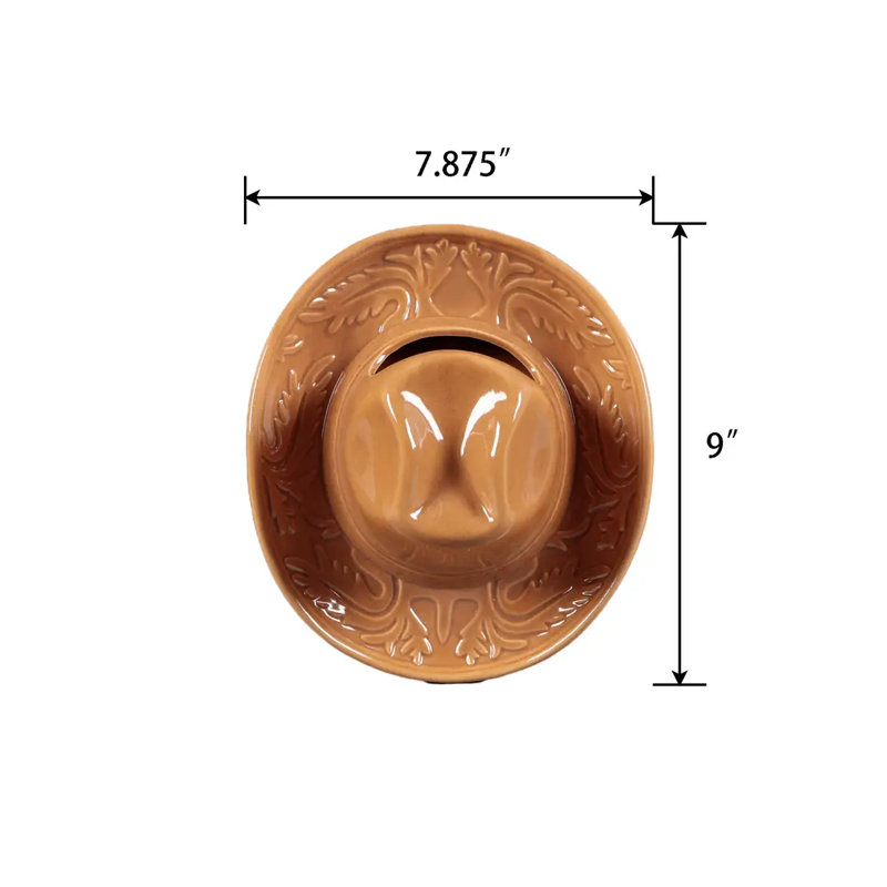 Vase en céramique brun 8,85 ", Brun