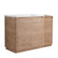 Meuble-lavabo autoportant de 48 po avec lavabo en céramique blanche et 1 petite armoire de rangement, porte à fermeture en douceur-126233534