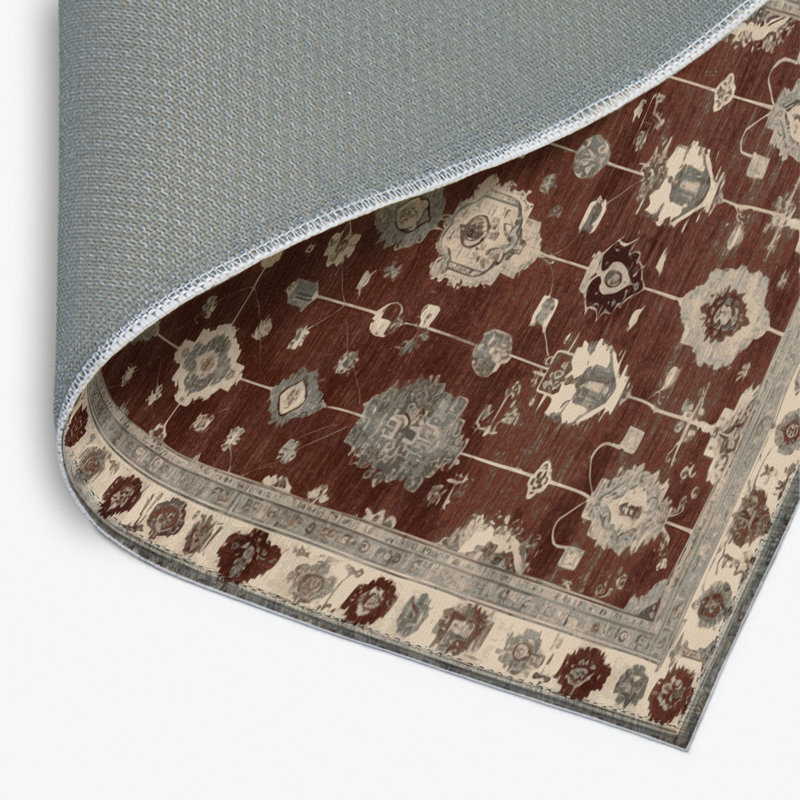 Tapis intérieur et extérieur brun Overdyed, Rectangulaire 2 pi x 3 pi