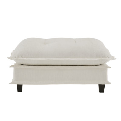 73 Chenille repose-pieds beige