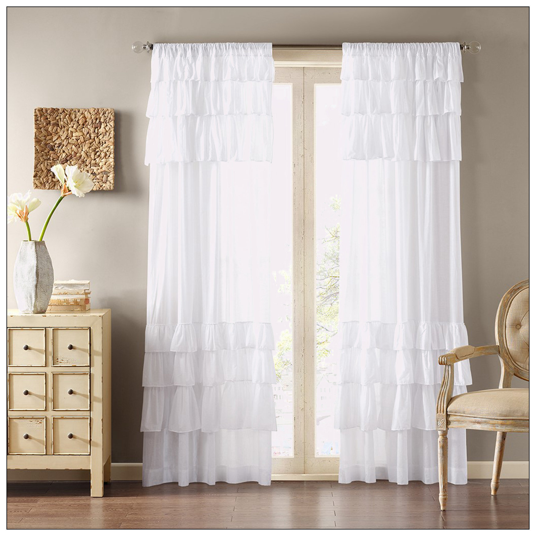 Lark Manor Basia Cotton Single Curtain Panel Panel | Wayfair