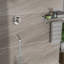 Pomme de douche ronde 10 po avec douchette cascade, nickel brossé, douche murale