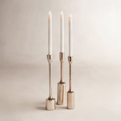 Imbali 3-Piece Metal Candlestick Set