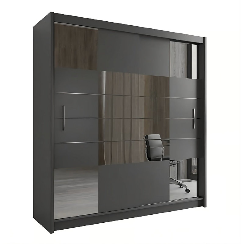 Manufactured Wood Wardrobe, Grey