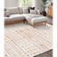 Tapis beige 5 x 8 pi, conception antidérapante, lavable et créant un tapis de sol d'ambiance douillet, surface en velours déchirée, convenant aux espaces de vie