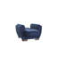 Fauteuil rembourré convertible avec rangement, style microfibre bleu pour ajouter à votre chambre