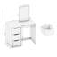 Coiffeuse Sherial avec miroir et 3 tiroirs