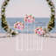 Ensemble de 3 supports à fleurs de mariage en acrylique transparent transparent