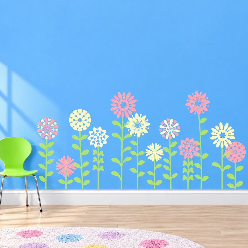Plants & Flowers Non-Wall Damaging Wall Decal, Scheme C