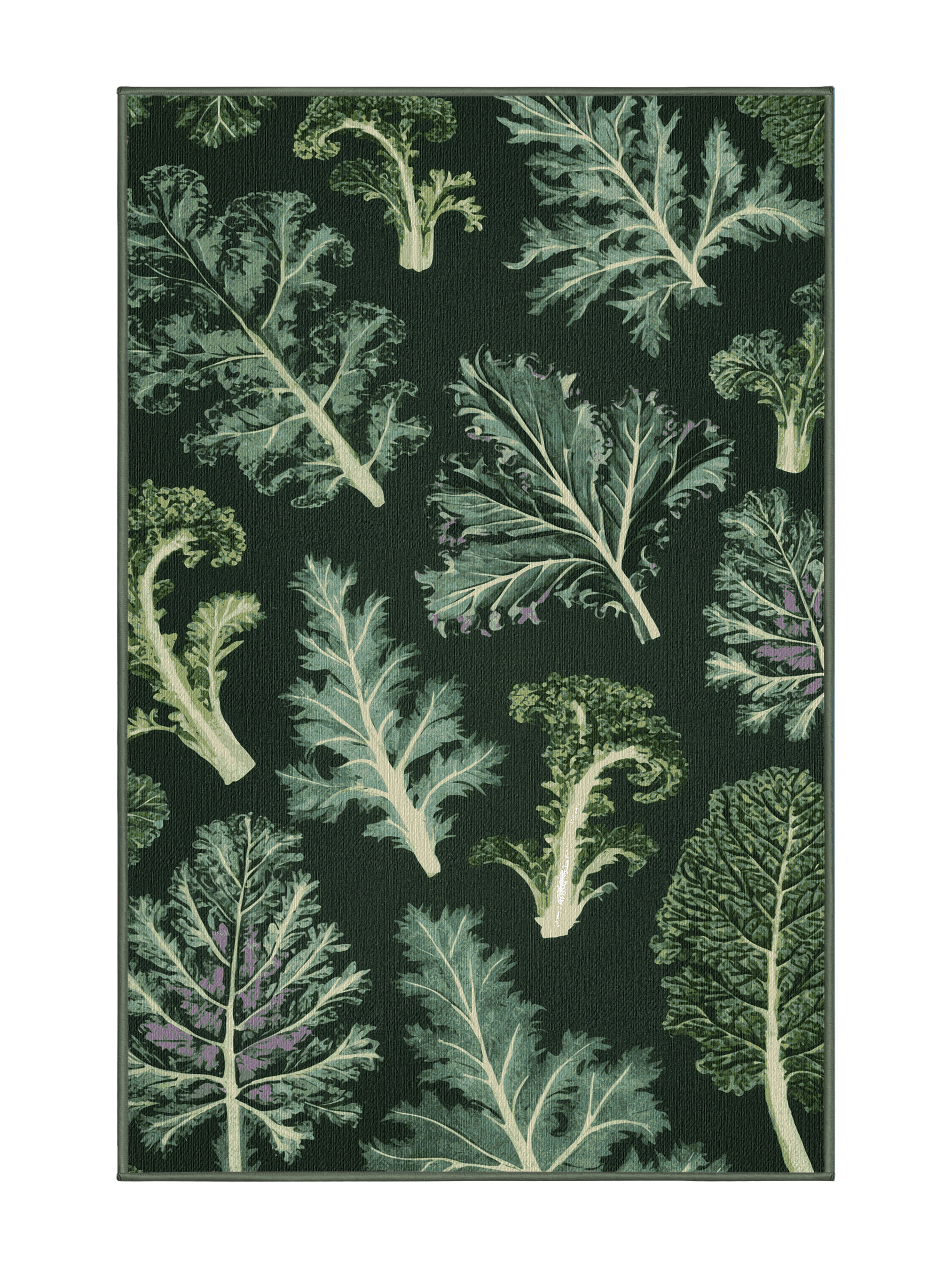 Dakota Fields Washable Kale Brassica oleracea var Vegetables Area Rug ...