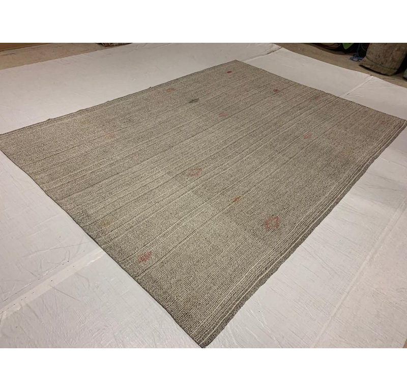 Tapis tribal anatolien fait à la main 7 x 10 Kilim