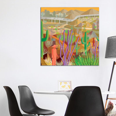 Desert City Phoenix 1 Piece Wrapped Canvas Wall Art