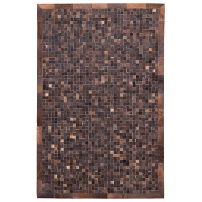 Cowhide Patchwork Brown Rug 5'1" x 8'0"