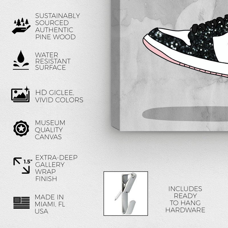 «Hanging up My Skate Shoes» par Oliver Gal - Impression sur toile, H 54 po x l 36 po, Toile tendue