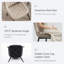 47.5cm H Fabric Upholstered Metal Upholstered Back Side Chair-693050147