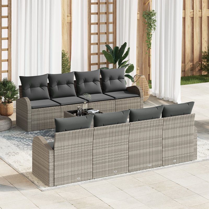 234cm Wide Patio Sofa with Cushions