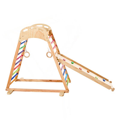 Ensemble de jeu d'intérieur en bois 4-en-1 Jungle Gym