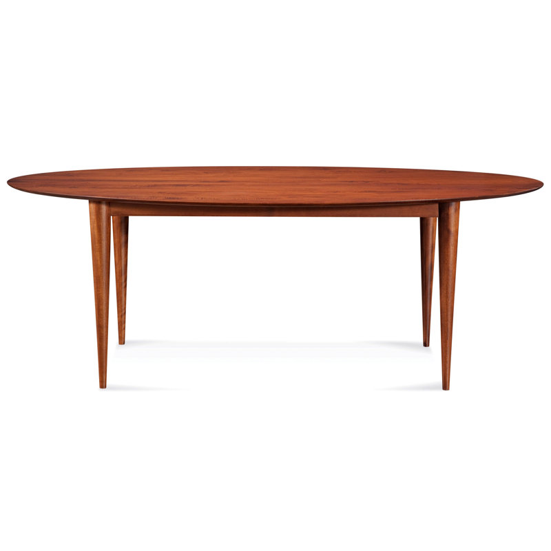 Angelet Maple Oval Solid Wood Dining Table, Chestnut, 29" H x 42" W x 80" D