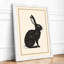 Rabbit in Silence Minimalist - Framed Print-1205108154-1205108157