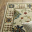 Tapis floral en polypropylène tissé à la machine ivoire / bleu / orange-1279367364