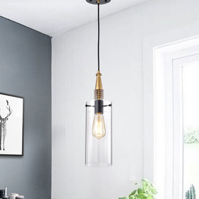 Luminaire suspendu à cylindre simple 1 lumières Juli