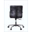 Chaise de bureau en cuir et aluminium Vintage