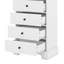 Armoire de rangement autoportante avec 2 portes et 4 tiroirs pour la salle de bain, le bureau, la cuisine, la tablette réglable de l'armoire garde-manger, panneau de fibres à densité moyenne avec finition peinte-3683437
