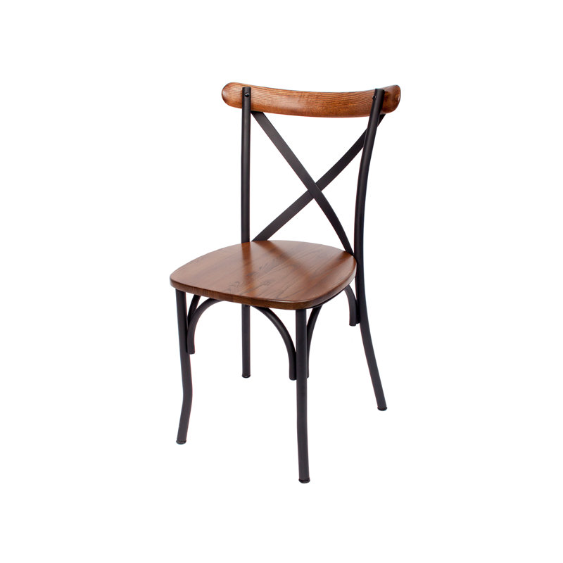 Chaise massif Henry, Sable, noir