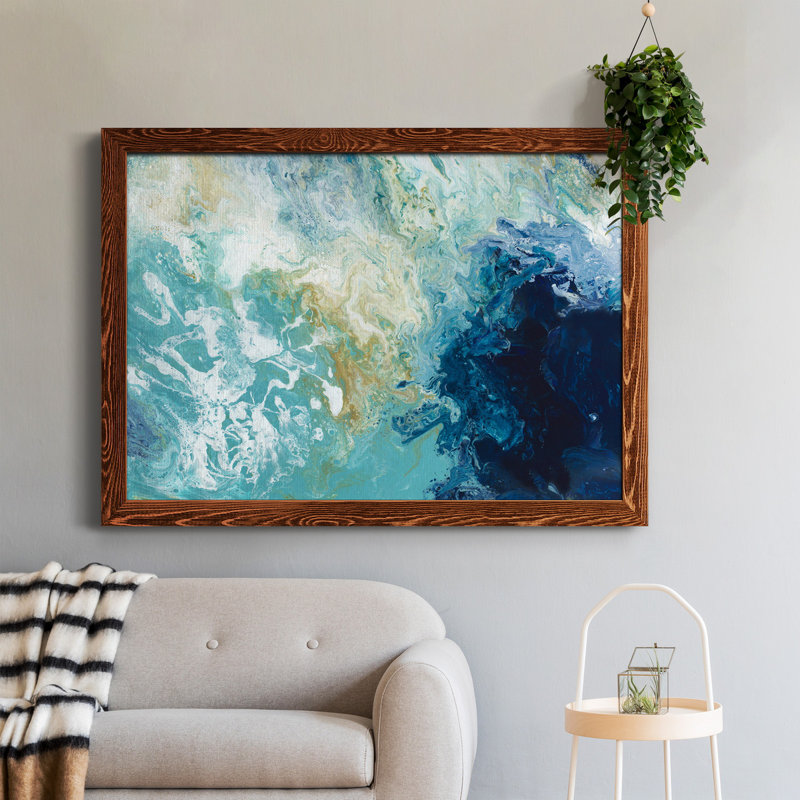 Ocean Flow - Peinture sur toile encadrée, H 31,5 po x l 23,5 po x P 1,5 po, Érable